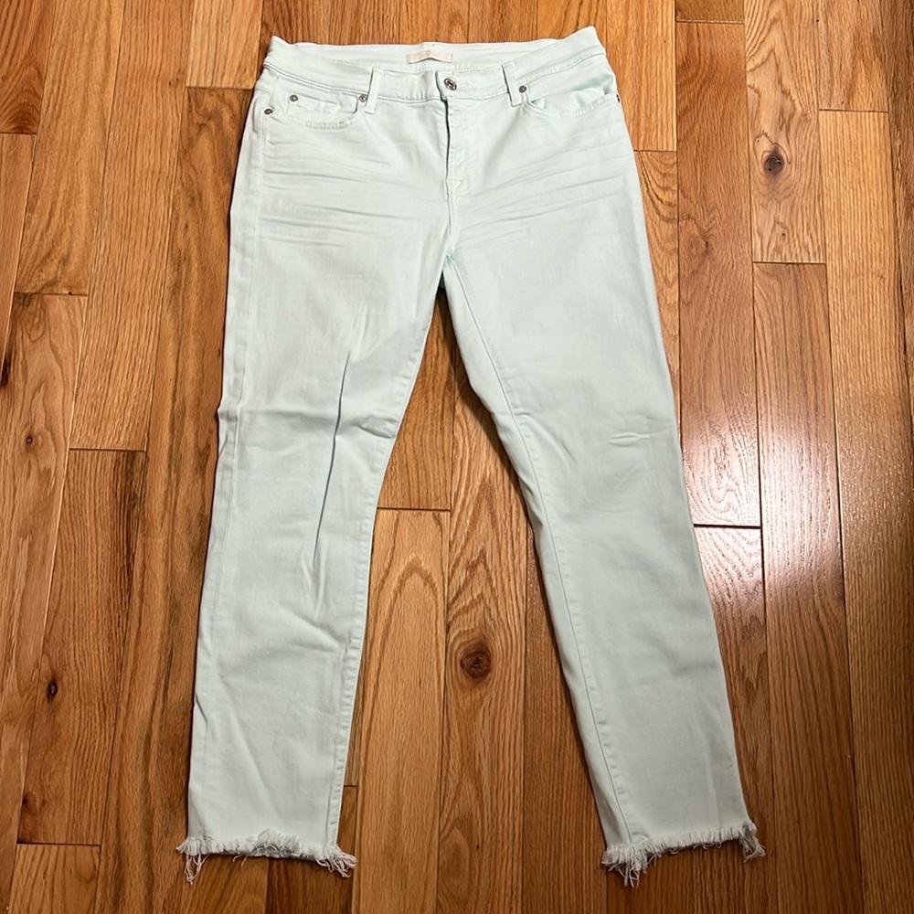 7 for all mankind jeans in mint green (light colored) size 30
